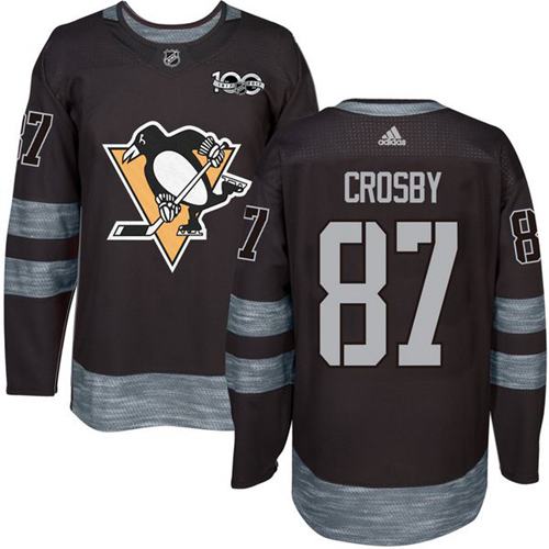 Adidas Penguins #87 Sidney Crosby Black 1917-100th Anniversary Stitched NHL Jersey